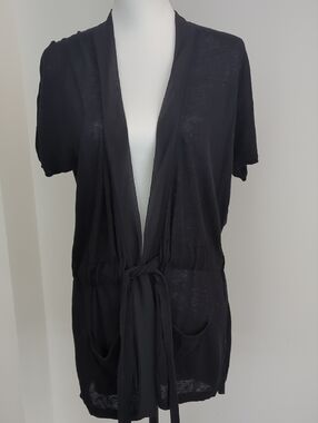 Dana Buchman Black Knit Top with Subtle Texture